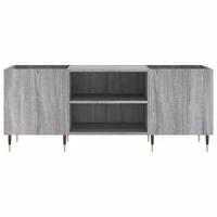 Platenkast 121x38x48 cm bewerkt hout grijs sonoma eikenkleurig - thumbnail