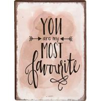 Clayre & Eef Decoratieve Magneet 5x1x7 cm Roze Ijzer Rechthoek Most - thumbnail