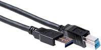 USB 3.0 printerkabel 2 meter USB A-B zwart - thumbnail