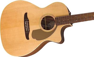 Fender Newporter Player Natural WN Gold Pickguard elektrisch-akoestische westerngitaar - thumbnail