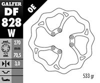 GALFER golf remschijf "df828 wave rotor df828 rw offroad rigid - thumbnail