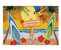 Uitnodigingskaartjes Beach 6 stuks - thumbnail