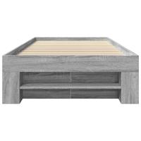 Bedframe bewerkt hout grijs sonoma eikenkleurig 100x200 cm - thumbnail