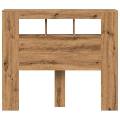 Hoofdeinde met LED 120x18,5x103,5 cm hout artisanaal eikenkleur Hoofdeinde met LED 120x18,5x103,5 cm hout artisanaal eikenkleur