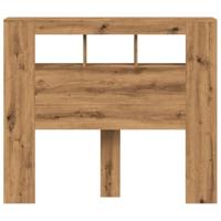 Hoofdeinde met LED 120x18,5x103,5 cm hout artisanaal eikenkleur - thumbnail