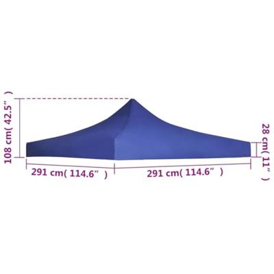 VidaXL Partytentdak 3x3 m blauw