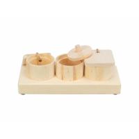 Trixie snack cups voor ratten en konijnen hout - thumbnail