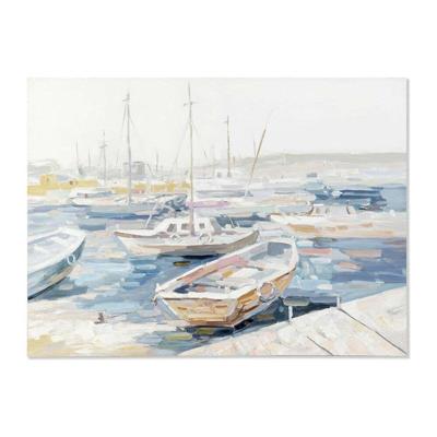 Schilderij DKD Home Decor Barco Mediterrane (120 x 3,8 x 90 cm)