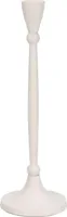Kandelaar metaal rond 9x28.5cm wit - thumbnail