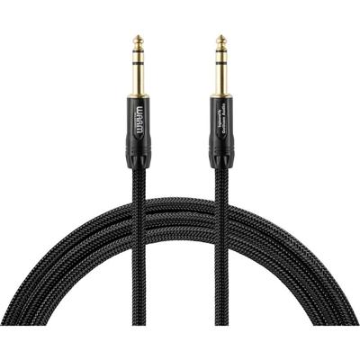 Warm Audio 55-90046 Jackplug Instrumenten Aansluitkabel [1x Jackplug male 6,3 mm - 1x Jackplug male 6,3 mm] 0.90 m Zwart