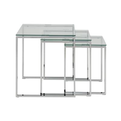 Bendt Bijzettafel 'Lone' set van 3 stuks, kleur Chroom Bendt Bijzettafel 'Lone' set van 3 stuks, kleur Chroom