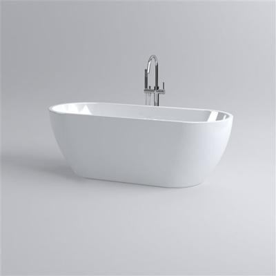 Ligbad Vrijstaand Clou InBe Ovaal 80x178x60cm Acryl Wit met Badwaste en Overloop