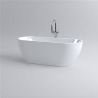 Ligbad Vrijstaand Clou InBe Ovaal 80x178x60cm Acryl Wit met Badwaste en Overloop - thumbnail