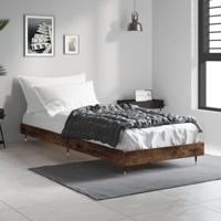 Bedframe zonder matras hout gerookt eikenkleurig 75x190 cm - thumbnail
