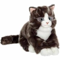 Gipsy Knuffeldier, kat, Mimiz, grijs, 28 cm - thumbnail