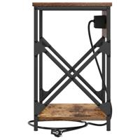 Nachtkastje 2 pcs Gerookt eiken 41 x 31 x 51 cm Bewerkt hout - thumbnail