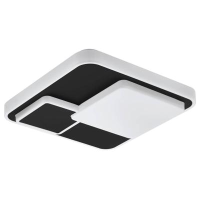 Eglo Moderne plafondlampLepreso zwart vierkant - 75667