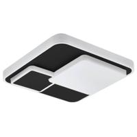 Eglo Moderne plafondlampLepreso zwart vierkant - 75667 - thumbnail