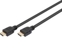 Digitus AK-330124-010-S HDMI-kabel HDMI Aansluitkabel HDMI-A-stekker, HDMI-A-stekker 1.00 m Zwart 8K UHD, Vergulde steekcontacten, Afscherming gevlochten, - thumbnail