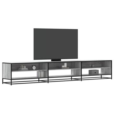 Tv-meubel 270x40x46 cm bewerkt hout grijs sonoma eikenkleurig