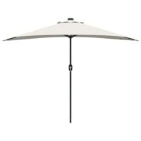Tuinparasol Zand 294 x 150 x 224 cm Polyester en staal - thumbnail