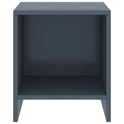 Nachtkastje 35x30x40 cm massief grenenhout lichtgrijs