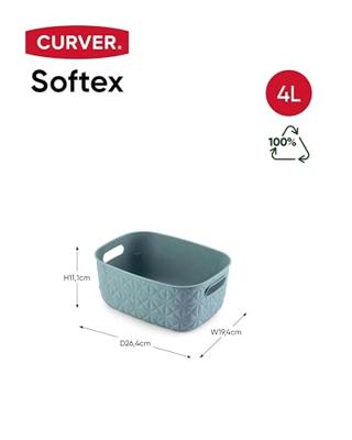 Curver Softex opbergmand S 4L Blauwgroen