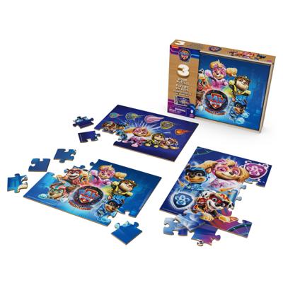 Paw Patrol The Mighty Movie Houten Puzzels 3x24 Stukjes