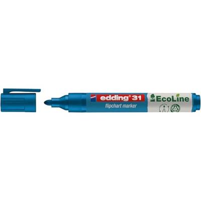 Edding 4-31003 Flipchartmarker 31 EcoLine Ronde punt 1.5 - 3 mm Blauw 1 stuk(s) Edding 4-31003 Flipchartmarker 31 EcoLine Ronde punt 1.5 - 3 mm Blauw 1 stuk(s)