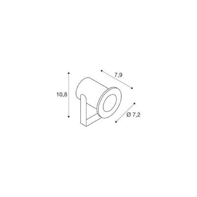 SLV grondspiesarmatuur DASAR PROJECTOR/buitenlamp voor die verlichting van tuin, terras, planten, wegen, vijver, led buitenarmatuur, buitenspot / IP68 3000K 360 lm rvs 40 graden