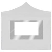 VidaXL Partytent inklapbaar met wanden 3x3 m aluminium wit - thumbnail