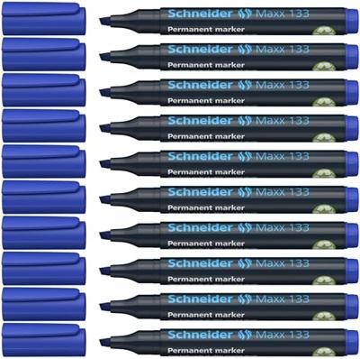 Permanent marker schneider maxx 133 1-4mm blauw | 10 stuks Permanent marker schneider maxx 133 1-4mm blauw | 10 stuks