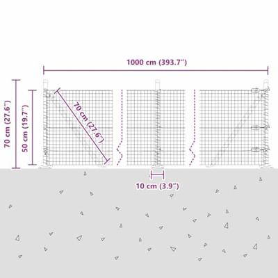 VidaXL Afrasteringspaal groen 10 x 0,5 m (25 x 25 mm gaas) staal VidaXL Afrasteringspaal groen 10 x 0,5 m (25 x 25 mm gaas) staal