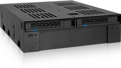 Icy Dock MB322SP-B 2x2,5 SATA mobile rack+3,5 SATA voor externe 5,25