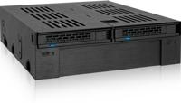Icy Dock MB322SP-B 2x2,5 SATA mobile rack+3,5 SATA voor externe 5,25 - thumbnail