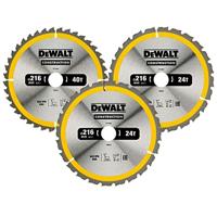 DeWalt Accessoires dt1962 | cirkelzaagblad | 216 x 30 mm | 3-pack - dt1962-qz - thumbnail