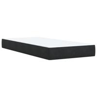 Boxspring met matras fluweel zwart 80x200 cm - thumbnail