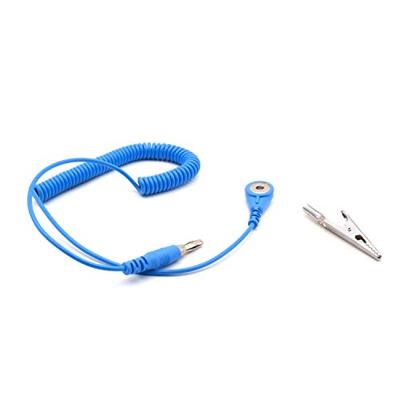 Quadrios ESD-aardingskabel 1.80 m Drukknop 4 mm, Stekker, Krokodilklem