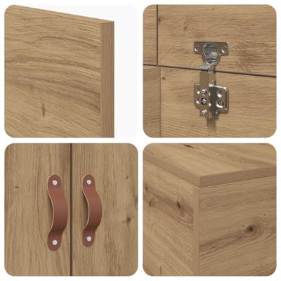 Bedframe met opslag artisanaal eikenkleurig 190 x 90 x 31.5 cm