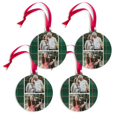 Aluminium kersthanger bedrukken - Kerstbal - 4 stuks