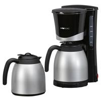 Clatronic KA 3328 Koffiezetapparaat Zwart, Zilver 870 W Capaciteit koppen: 10 Met thermoskan - thumbnail