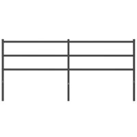 Hoofdbord 193 cm metaal zwart - thumbnail