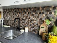 Mozaïek Isodeco Steenstrip Hexagon V-Groef Zelfklevend 28.8x29.2 cm Koper Isodeco - thumbnail