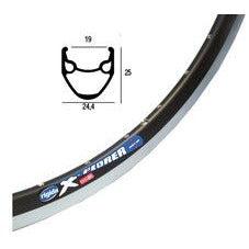 Rigida Velg ryde 28 (622) x-plorer 32/14 zwart (geslepen)