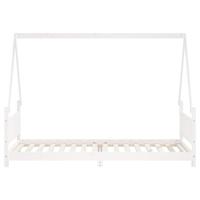 Kinderbedframe 90x200 cm massief grenenhout wit - thumbnail