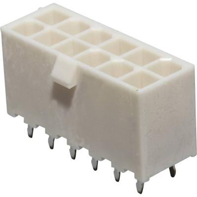 Molex 39288120 Female header, inbouw (standaard) Totaal aantal polen: 12 Rastermaat: 4.2 mm Inhoud: 1 stuk(s) Bag