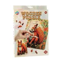 Moxy houten puzzel squirrel unieke vorm - thumbnail