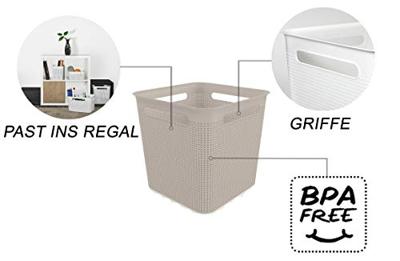 Rotho BRISEN Opbergmand 29.1x29.1x28.1 cm 18L Cappuccino