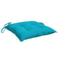 VidaXL Stoelkussens 4 st 50x50x7 cm stof turquoise - thumbnail