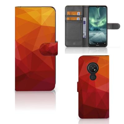 Book Case voor Nokia 7.2 | Nokia 6.2 Polygon Red